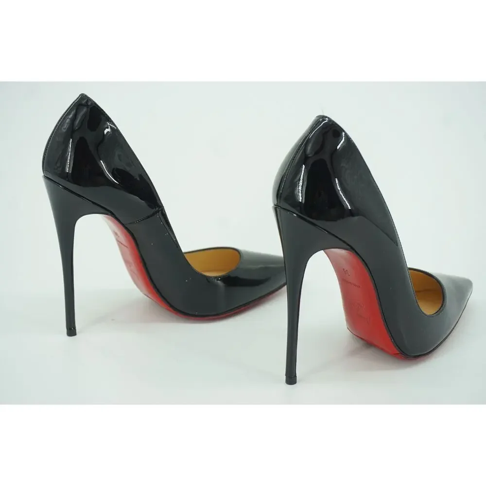 Christian Louboutin So Kate Black Patent Pointy High Heel Pumps SZ 35 $675